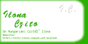 ilona czito business card